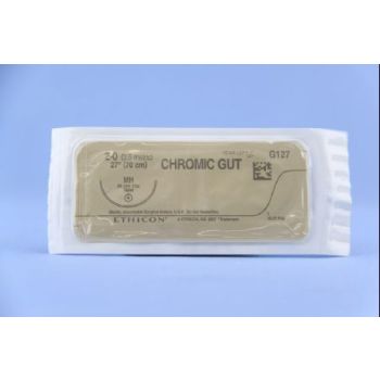 J&j - G127t - Catgut Cromado 2 0(Mh)70cm G127t