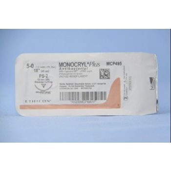 J&j - Mcp495g - Monocryl 5 0 Plus(Ps2)45cm Mcp495g