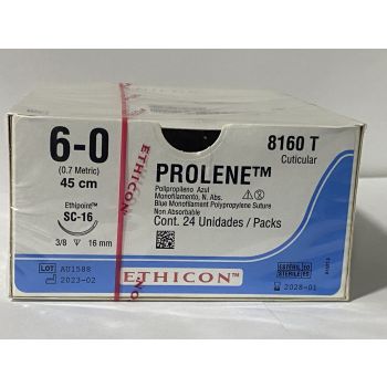 J&j - 8160t - Prolene 6 0(Sc16)45cm 8160t