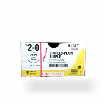 J&j - H123t - Catgut Simple 2 0(Sc24)70cm H123t