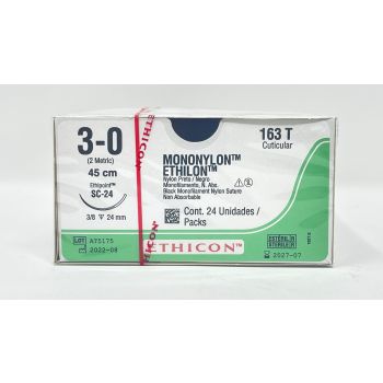 J&j - 163t - Ethilon 3 0(Sc24)45cm 163t