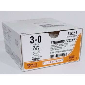 J&j - B552t - Ethibond 3 0(2 Rb1)75cm B552t