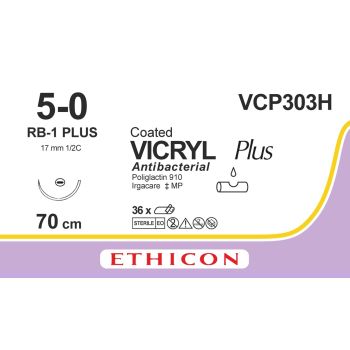 J&j - Vcp303h - Vicryl 5 0 Plus(Rb1)70cm Vcp303h